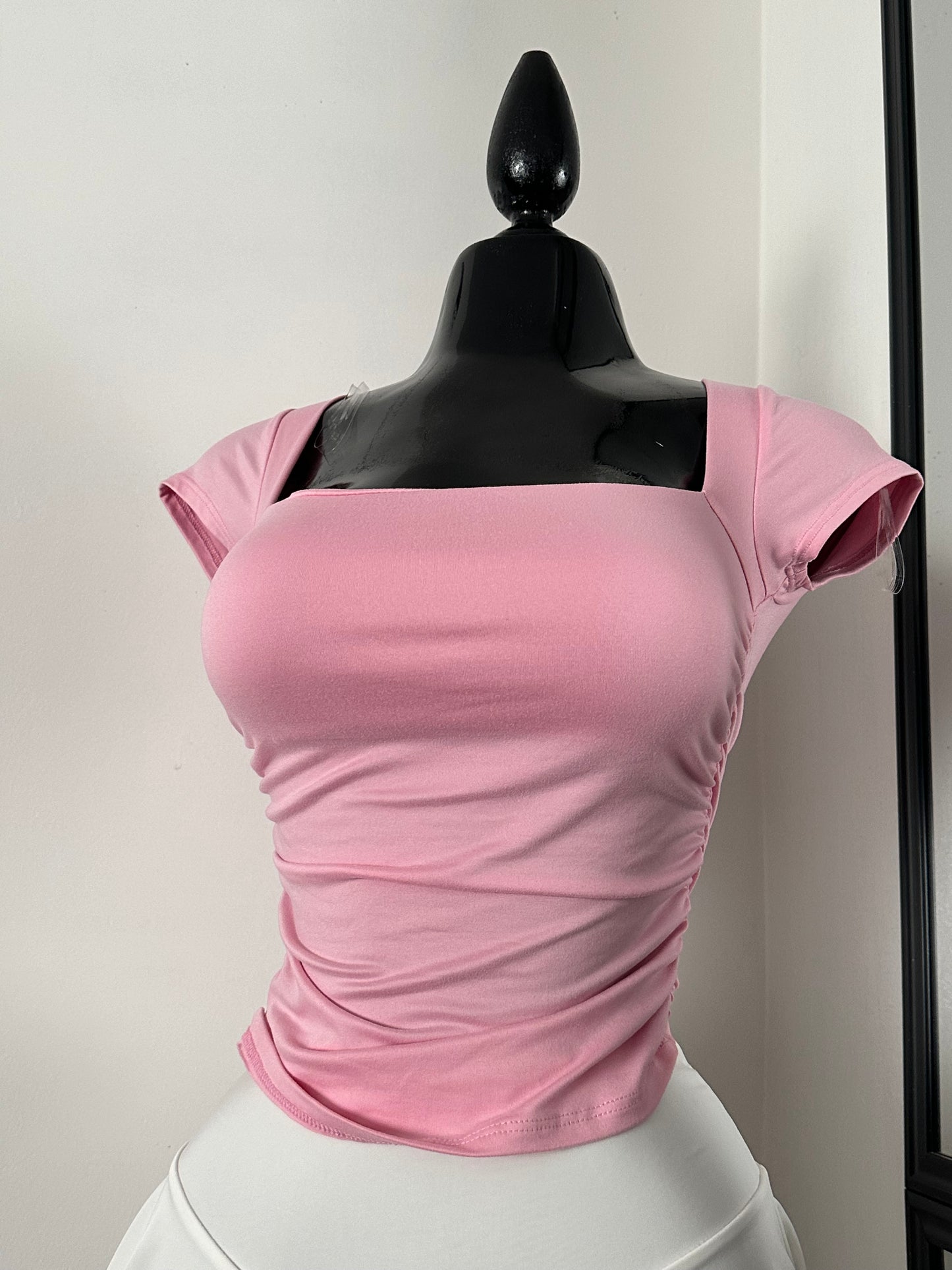 Short sleeve casual top (pink)