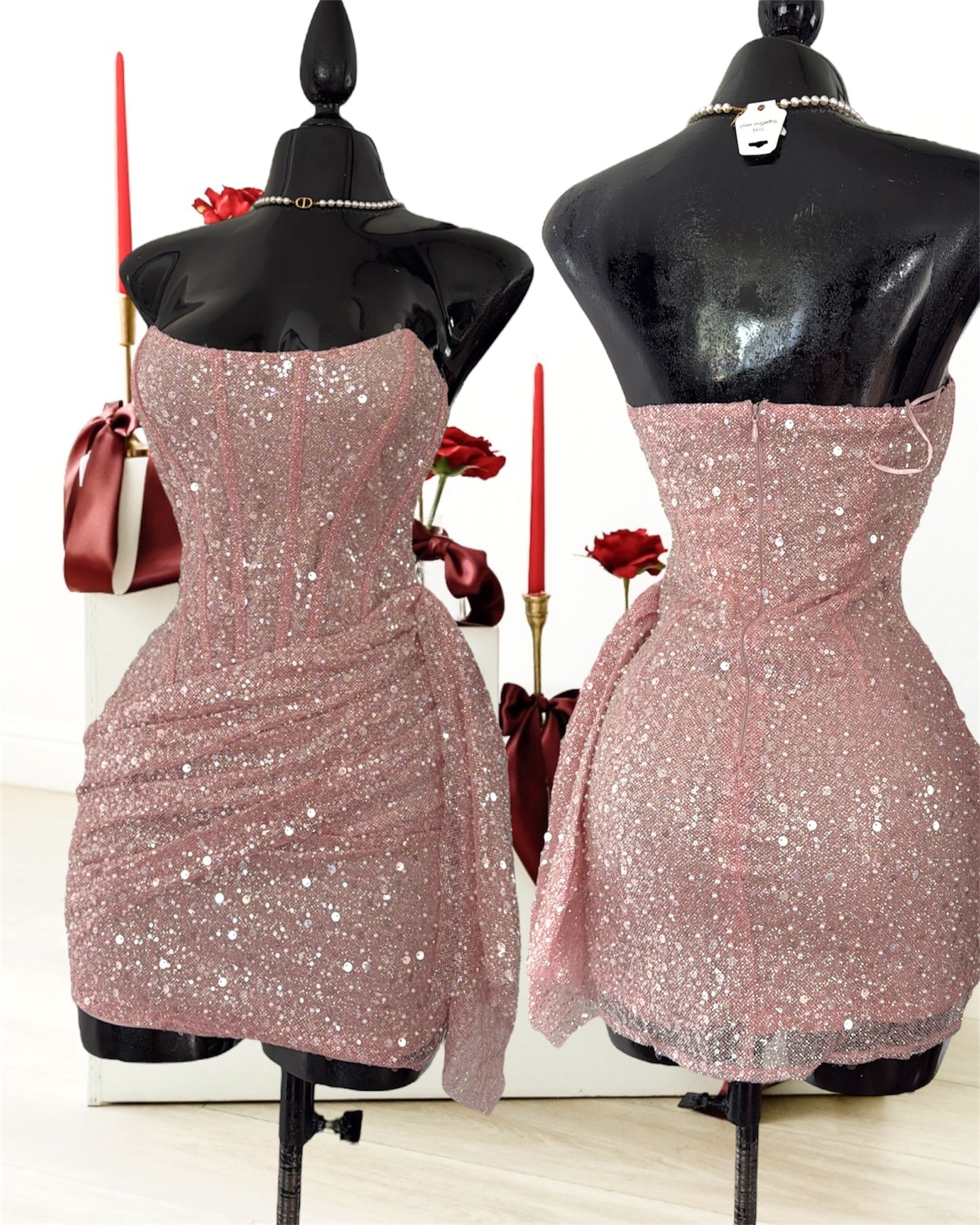 Glitter corset dress