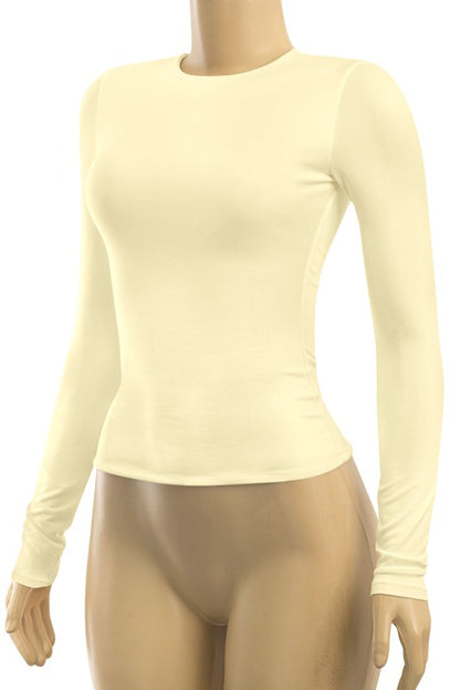 Meli long sleeve basic top