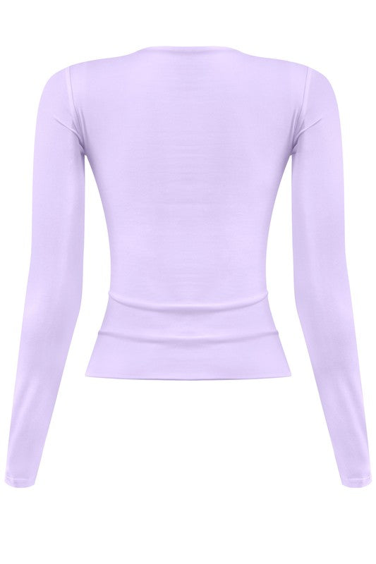 Meli long sleeve basic top