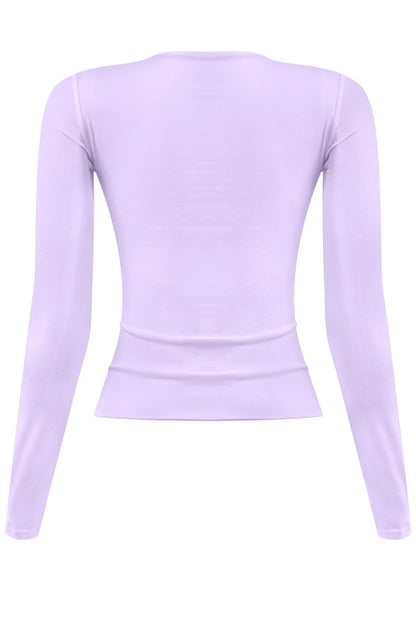 Meli long sleeve basic top