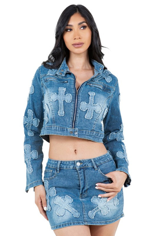 Denim jacket set