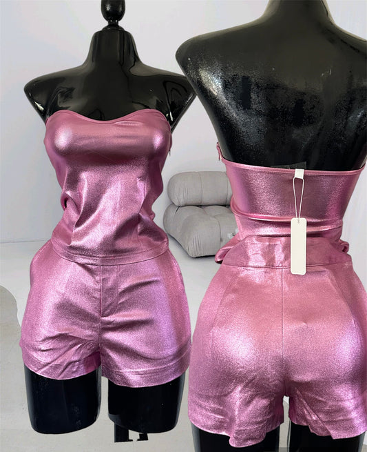 Metallic top (pink)