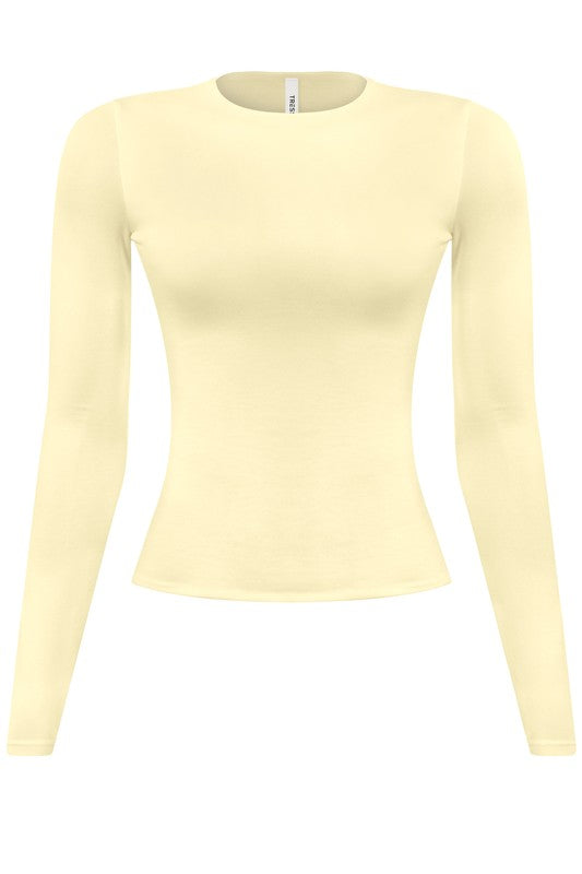 Meli long sleeve basic top