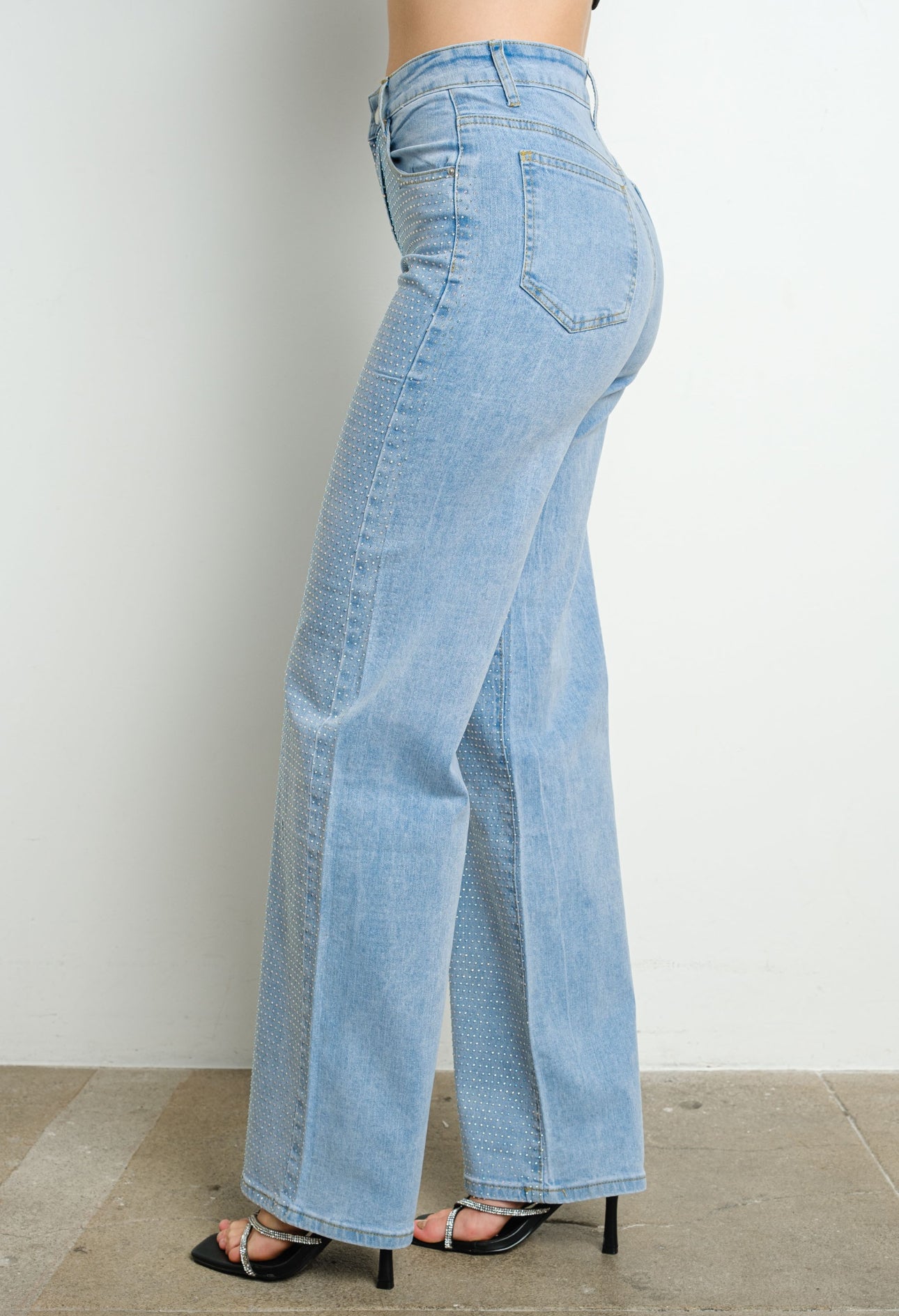 Rhinestone hotfix jeans