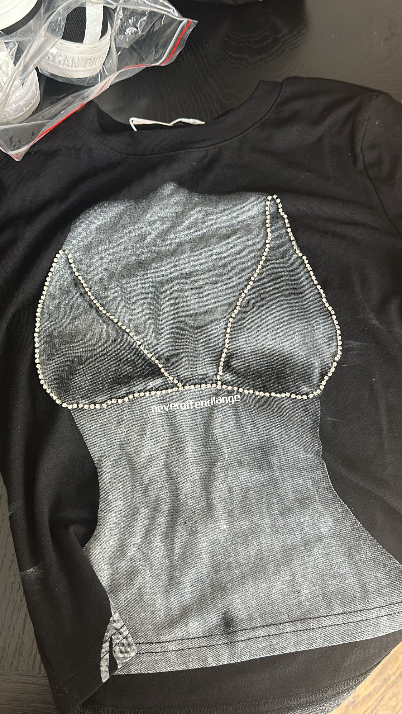 Graphic Rhinestones top