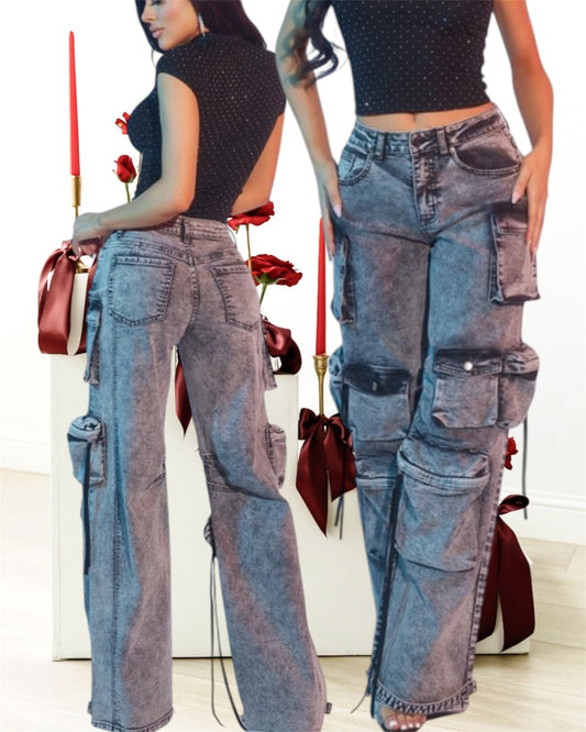 Denim Cargo pants