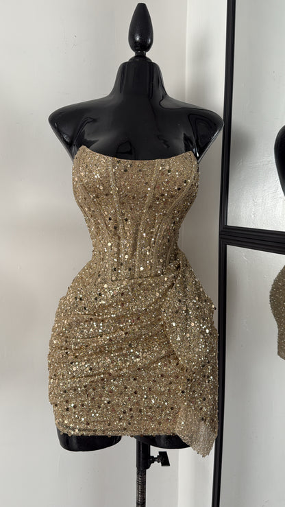 Glitter corset dress