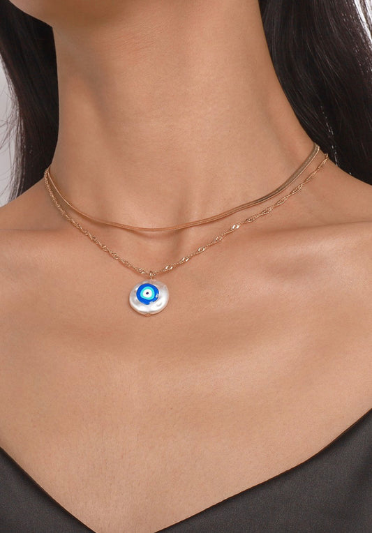 Evil eye chain necklace.