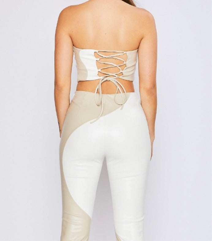 Ivory Leather Top